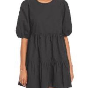 Tiered Black Mini Dress